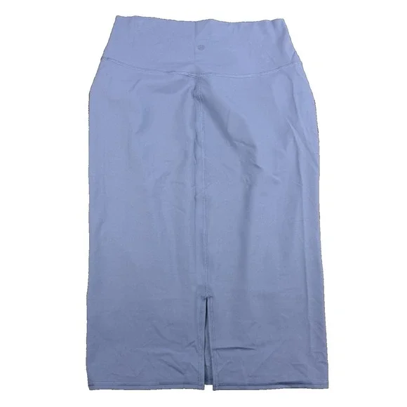 NEW Lululemon Nulu Slim-Fit High-Rise Skirt Oasis Blue Size 12 Office Errands - Picture 8 of 9